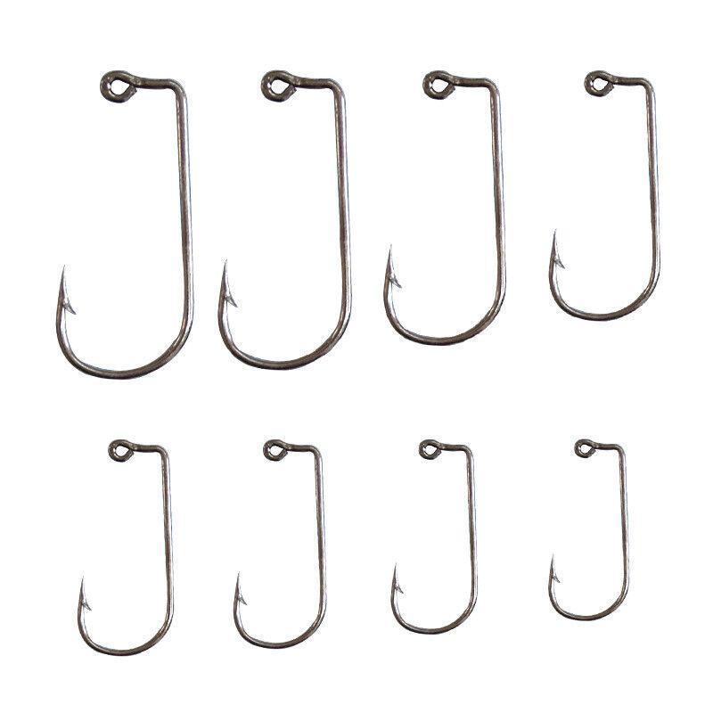 90 Degree High Carbon Steel Jig Hooks for Fishing - Size 3/0, Pack of 100 - view 3