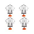 90 Degree Right Angle Clamps, Stainless Steel - Closed Style, Set of 4