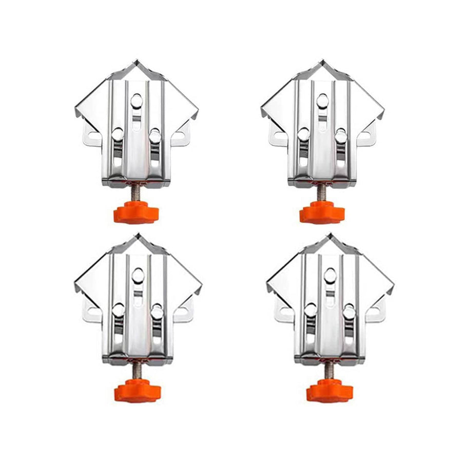 90 Degree Right Angle Clamps, Stainless Steel - Closed Style, Set of 4