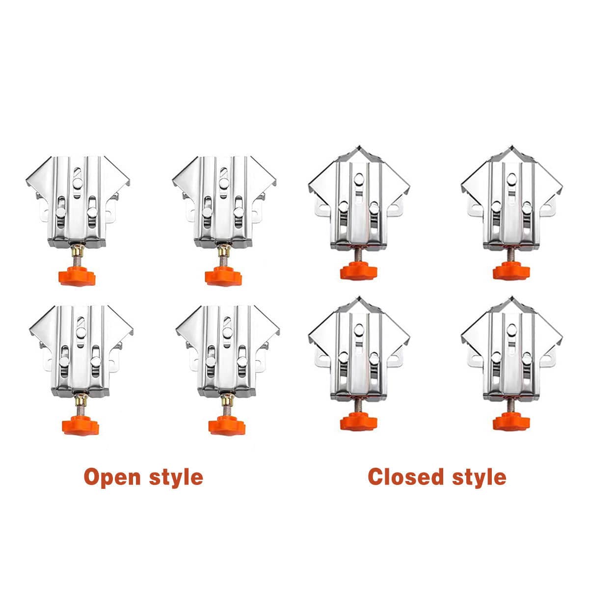 90 Degree Right Angle Clamps, Stainless Steel - Closed Style, Set of 4 - view 5
