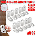 90 Degree Stainless Steel Angle Brackets - 25 x 25 x 16 mm, Pack of 10 - view 2