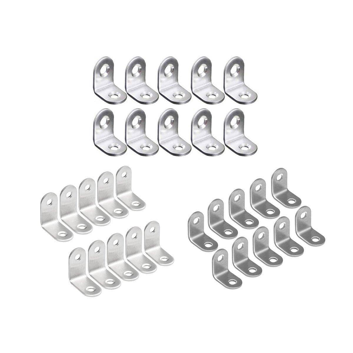 90 Degree Stainless Steel Angle Brackets - 25 x 25 x 16 mm, Pack of 10 - view 3