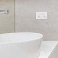 Deta White Matte S-Line Double Power Point 10A 250V