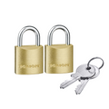 Master Lock 20mm Solid Brass Keyed Padlock, 2 Pack Keyed Alike, Steel Shackle