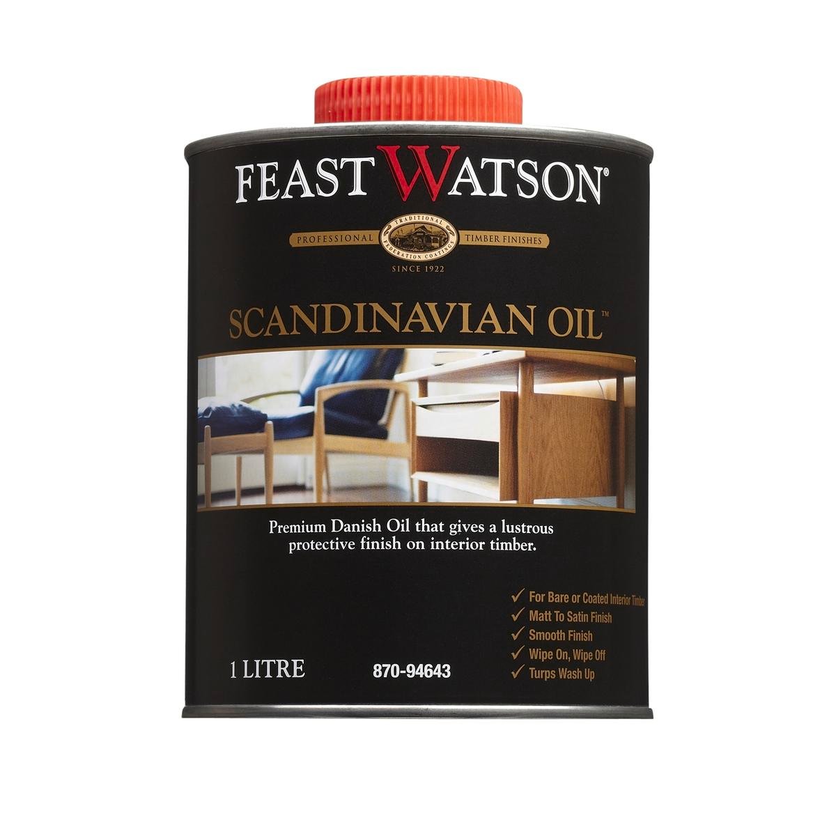Feast Watson Scandinavian Oil - 1L - Oil Based - Satin Finish - SuperSaverAU - view 1