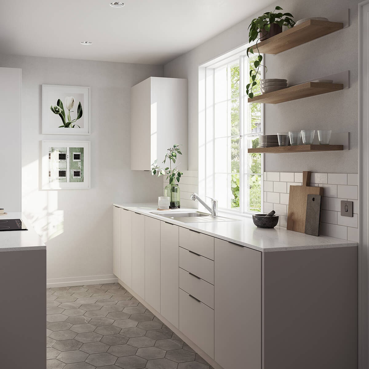 Oliveri Pull Out Spray Kitchen Mixer Tap - Chrome, Brass Body, 360 Degree Swivel, 5 Star WELS - LON580FCR-P