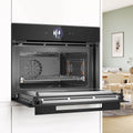 Bosch Series 8 Accentline compact oven with microwave - 45L, 4D HotAir, TFT touch display, black - CMG936AB1A