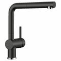 Blanco LINUS Kitchen Mixer Tap - Black, 360 Degree Swivel Spout, Ceramic Disk Cartridge - LINUSSB