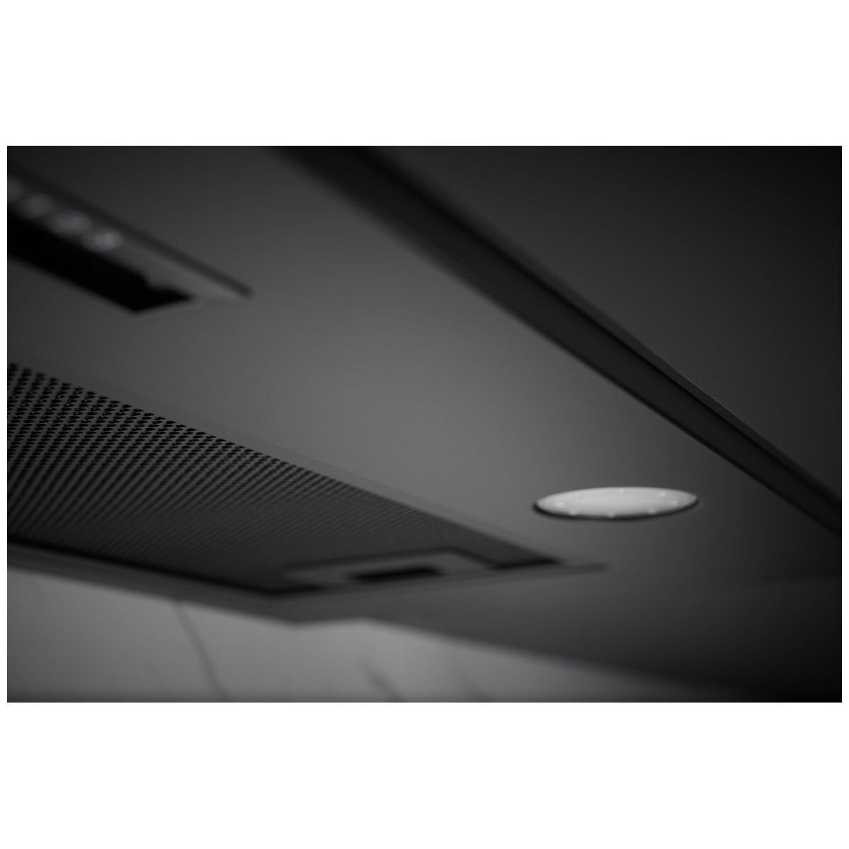 Omega 90cm Undermount Rangehood - Matt Black - Dual 3W LED - Slider Switch Controls - ORU90MB