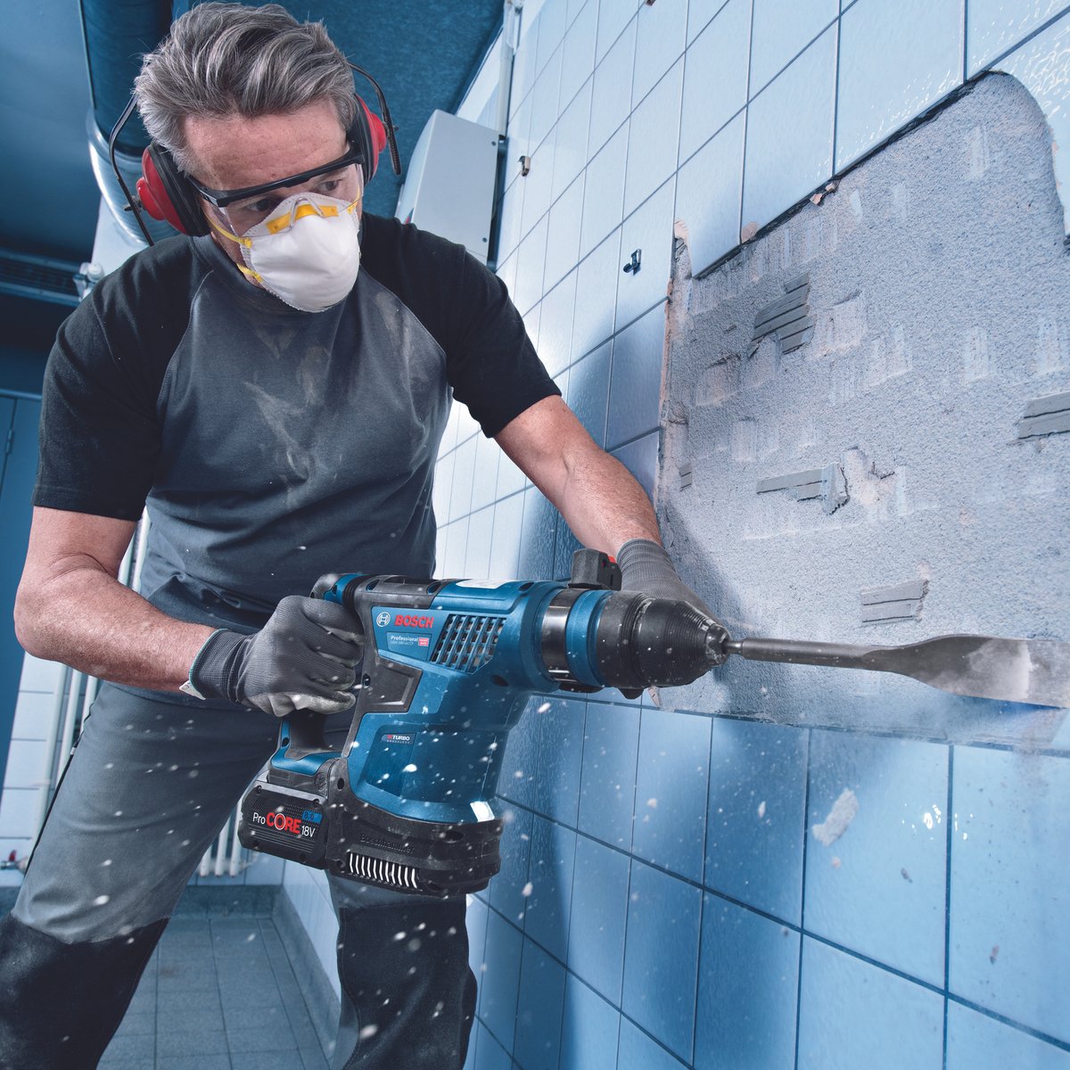 Bosch 18V Professional Biturbo Rotary Hammer 5.8J - Skin Only - 430mm x 250mm x 93mm - SuperSaverAU - view 2