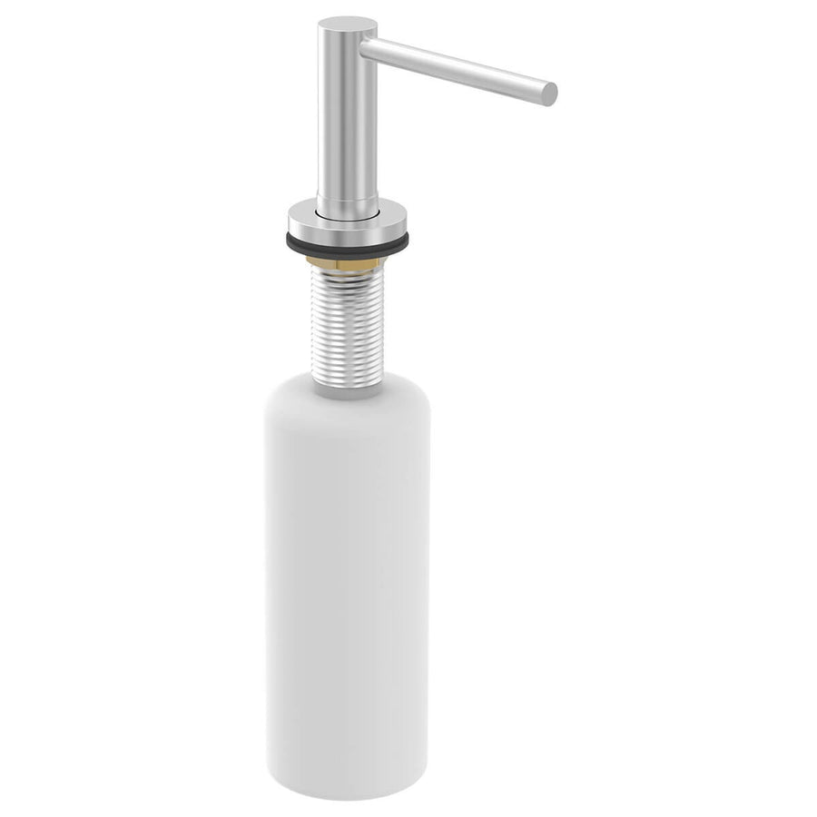 Abey Soap Dispenser - Brushed Stainless Steel Finish - Works With Any Lotion or Liquid Soap - SD07L-BR