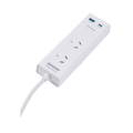 Jackson 2 Outlet Portable Powerboard - 0.9m Lead - PD 20W USB-C - White - SuperSaverAU - view 4