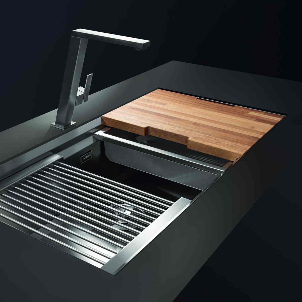Artinox Layer Grid Draining Surface - Silver Stainless Steel Finish, 400mm x 400mm - GFL4030