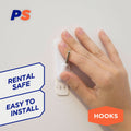 Permastik Large Cosmo Wire Hooks - 4 Pack - Plastic - Removable Adhesive - SuperSaverAU - view 3