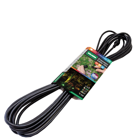 Holman 10m Black RGB Colour 4-Pin Garden Light Extension Cable ALCRGB10