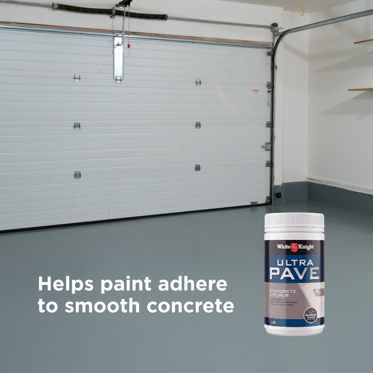 White Knight Ultra Pave 1kg Concrete Etcher - Surface Prep for Paving & Concrete Paint, 40m2/L