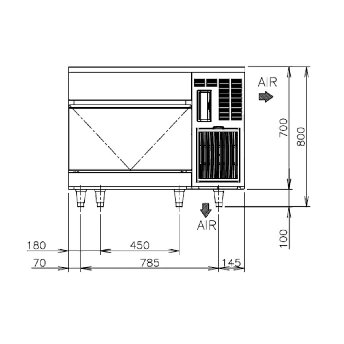 Hoshizaki Self Contained Cube Ice Maker - Up to 99kg Per Day - Stainless Steel - IM-130CPE-23