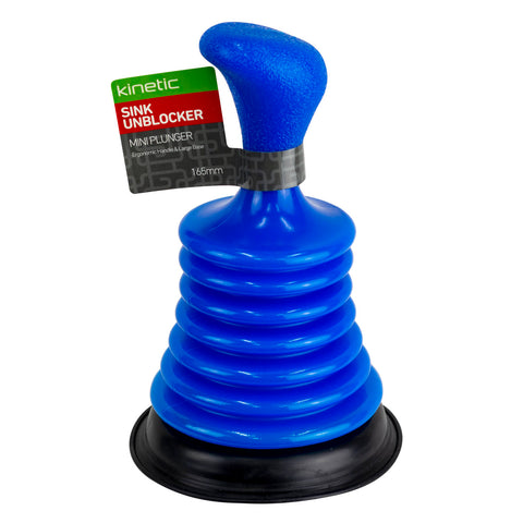 Kinetic Mini Plunger Compact Sink & Drain Cleaning Tool