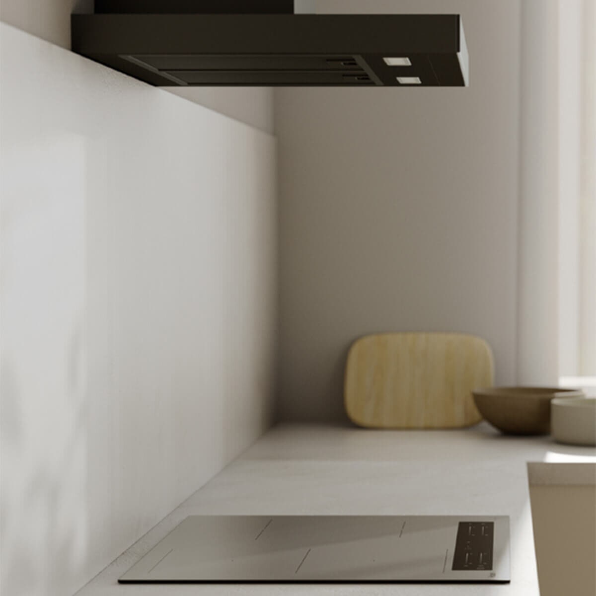 Haier 60cm 500 Series induction cooktop - Flexi Zone, Wi-Fi, hood to hob pairing, grey glass - HCI604FTG4