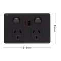 Deta x6 Double Power Point 50mm x 74mm x 115mm - Matte Black - USB A+C PD 20W Fast Charging - SuperSaverAU - view 4