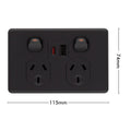 DETA X6 Double Power Point with USB-A & USB-C PD20W Fast Charging Matte Black Indoor