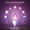 Philips Hue P45 E14 LED Smart Candle 470lm 6W - Colour Changing - Dimmable - SuperSaverAU - view 2