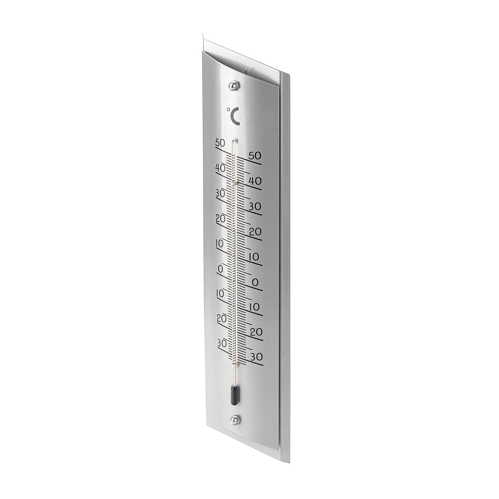 Holman 250mm Aluminium Wall Thermometer, Silver, Indoor / Outdoor