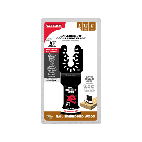 Diablo Universal Multi Tool Blade - 50mm x 32mm - Nail Embedded Wood - Durable - SuperSaverAU - view 1