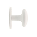 Prestige 26mm White Flat Knob Zinc Alloy Card of 6 Matte White - SuperSaverAU - view 1