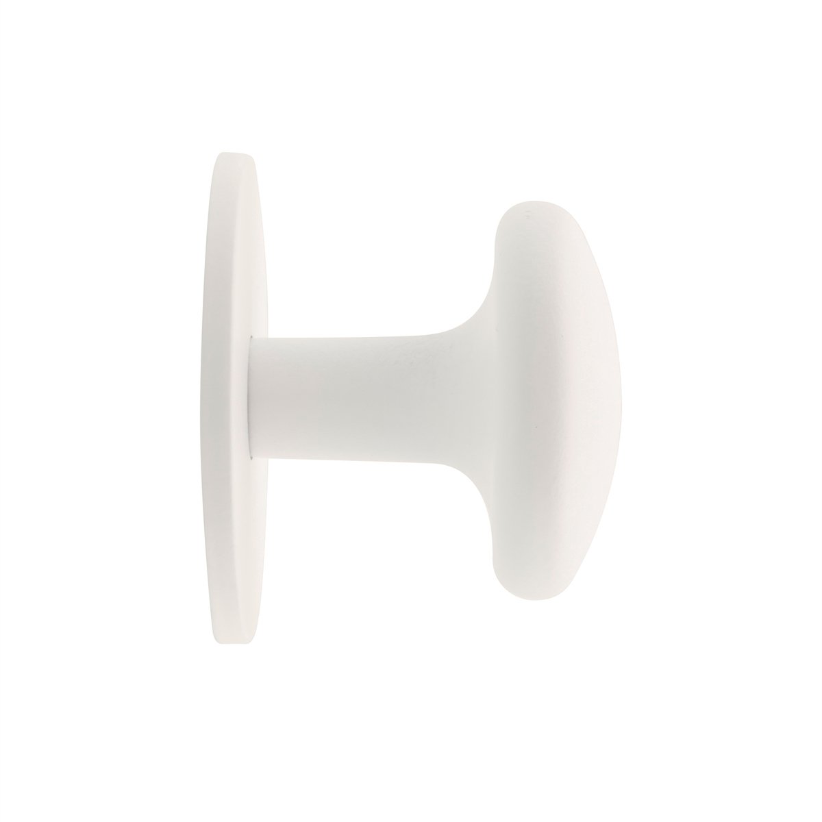 Prestige 26mm White Flat Knob Zinc Alloy Card of 6 Matte White - SuperSaverAU - view 1