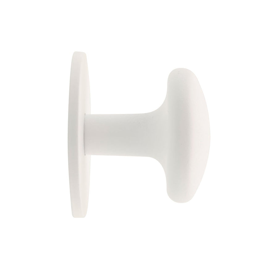 Prestige 26mm White Flat Knob Zinc Alloy Card of 6 Matte White - SuperSaverAU - view 1
