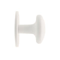 Prestige 26mm Matte White Flat Knob Zinc Alloy - 6 Pack