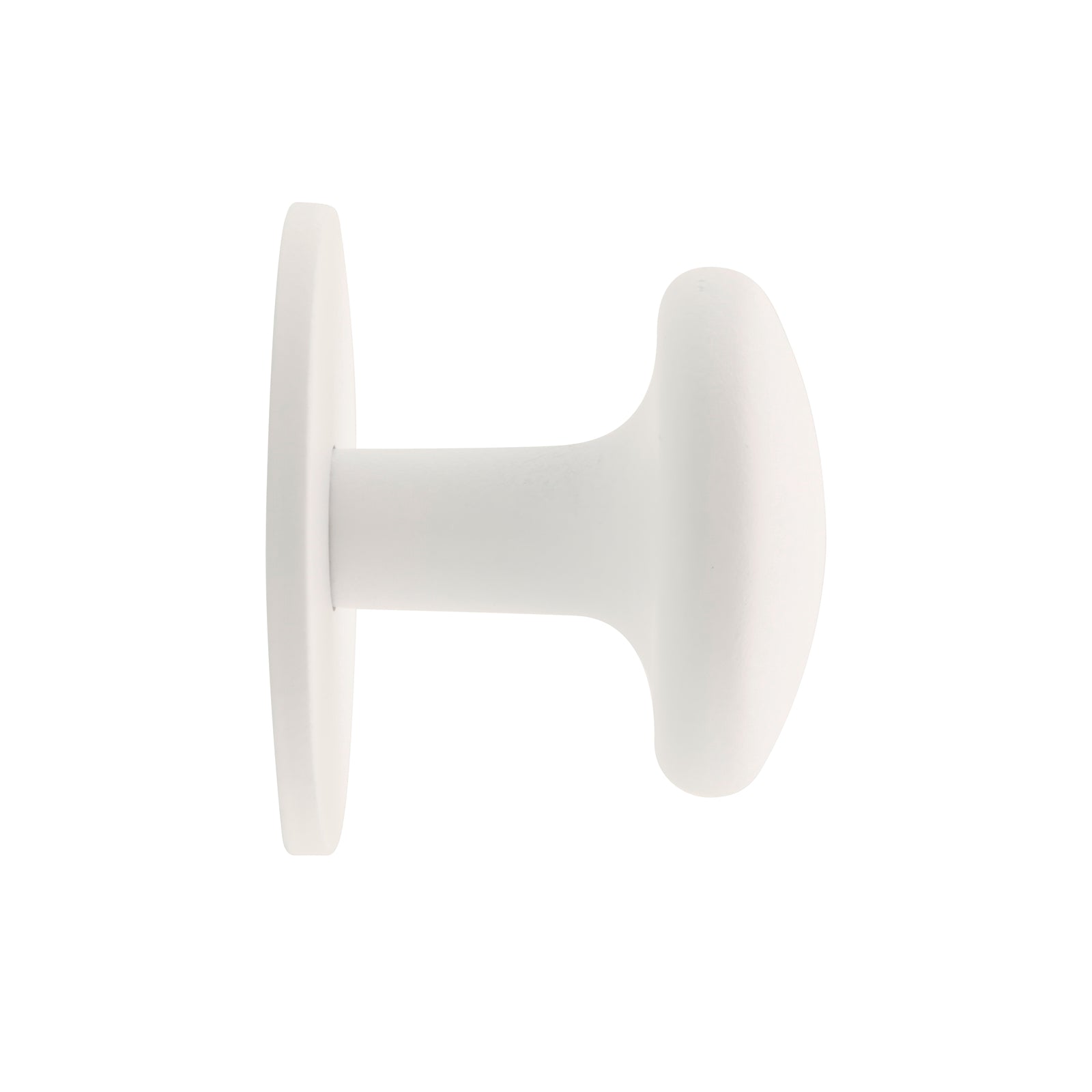 Prestige 26mm Matte White Flat Knob Zinc Alloy - 6 Pack