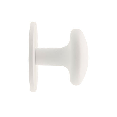 Prestige 26mm Matte White Flat Knob Zinc Alloy - 6 Pack