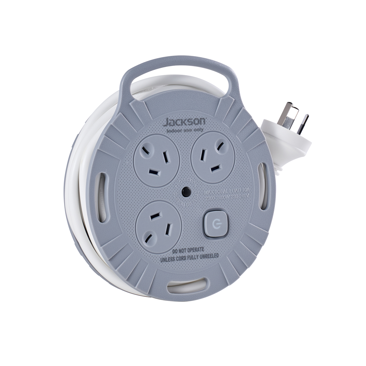 Jackson Rugged 3 Outlet Extension Reel - 3 Metre - Indoor Use - Overload Protection - SuperSaverAU - view 4