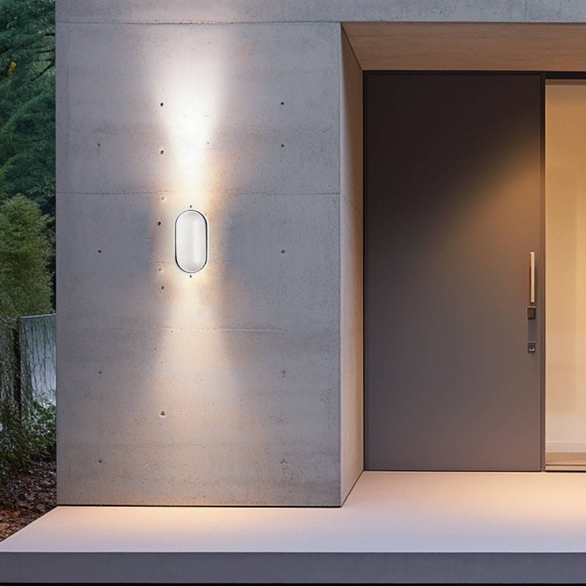 Brilliant 9W White Davis Oval LED Bunker Light - 9W - Aluminium - Weather Resistant - SuperSaverAU - view 3