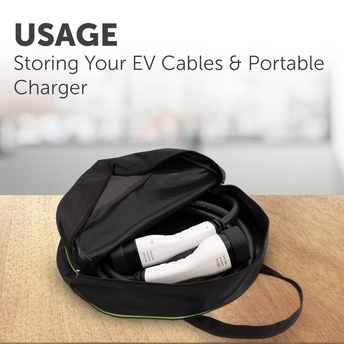 Arlec Portable Charger and Charging Cable Case - 7m - Black - Durable Storage Solution - SuperSaverAU - view 3