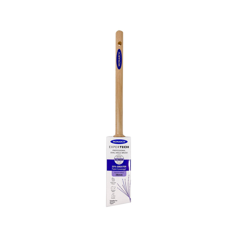 Monarch Expertech 38mm X-Tech Oval Angle Paint Brush - 38mm - SuperSaverAU - view 1