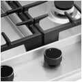 Omega 70cm Natural Gas Cooktop - Stainless Steel, Five Burners, 20MJ Triple Ring Wok Burner - OCG705WX