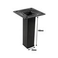 Adoored Furniture Leg - 100mm x 25mm x 25mm - Steel - Black Finish - SuperSaverAU - view 4