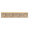 Mode 4 Timber Hooks on Pine Board with Shelf - 4 Hooks - 450mm - Natural Timber - SuperSaverAU - view 1