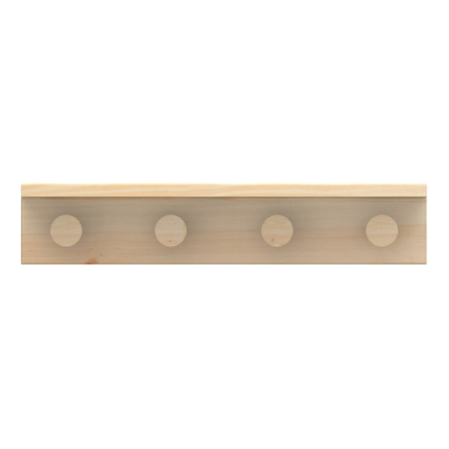 MODE 4 Timber Hooks On Pine Board With Shelf 450mm Entryway Hook Rack