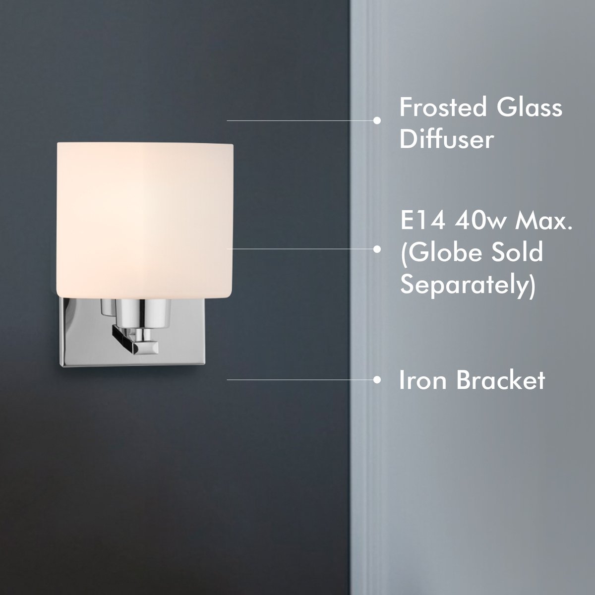Verve Design Wall Light - 140mm - Opaque Glass - Classic Style - SuperSaverAU - view 4