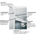 Elfa Essentials 644mm Wardrobe Pack - White E-Poxy Bonded Steel - 10 Year Warranty - 11988