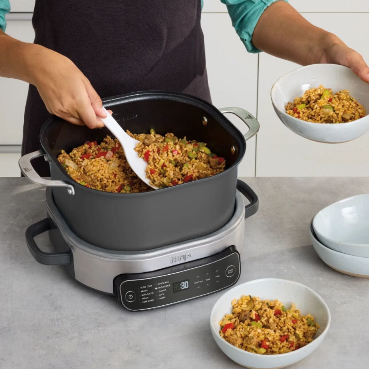 Ninja Foodi Possible Cooker 6L - 10-in-1 Multi-Cooker, Oven-Safe Pot, Dishwasher-Safe Parts - MC1101