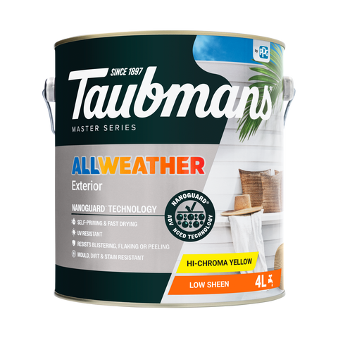 Taubmans 4L Hi-C Yellow All Weather Low Sheen Exterior Paint