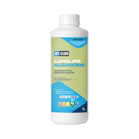Hy-Clor Longlife Pool Algaecide 1L Copper Cupric Ammonium Complex