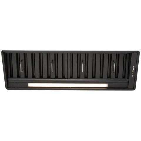 Schweigen 90cm Black Undermount Rangehood - Twin Motors, 2200m³/h, Black Baffle Filters - SW-220CB