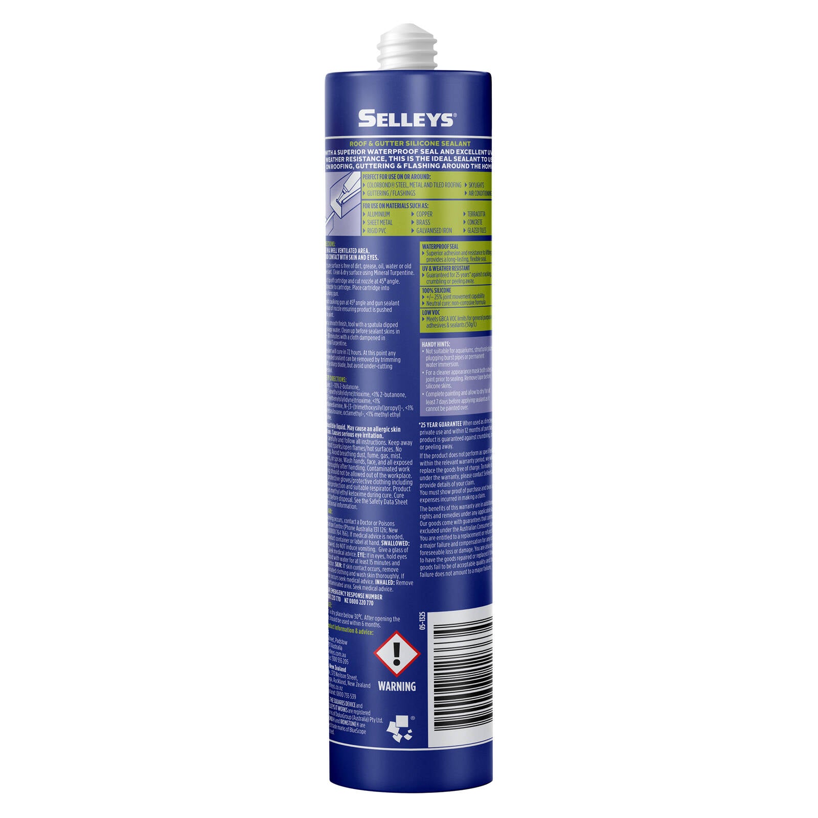 Selleys Roof and Gutter Silicone Sealant Ironstone 300g - Waterproof, UV Resistant Silicone Polymer