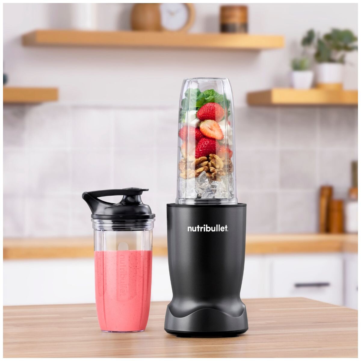 NutriBullet Turbo 1000 Blender 1000W - 45-Second Auto Cycle, Tritan Cups, Black - NBT07400-1006AK